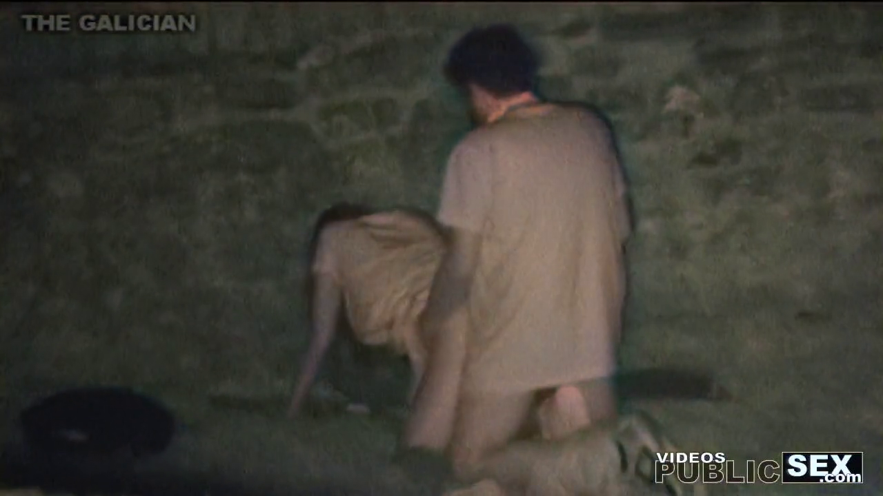 Spanish Teens sneak off to cobblestone wall